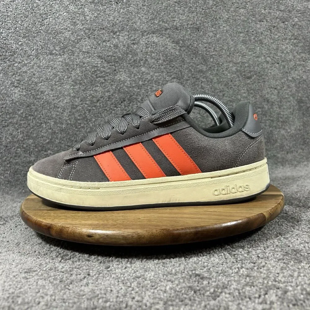 Adidas Grand Court Alpha 00's Men's Size 10 Charcoal Impact Orange Skate Shoes
